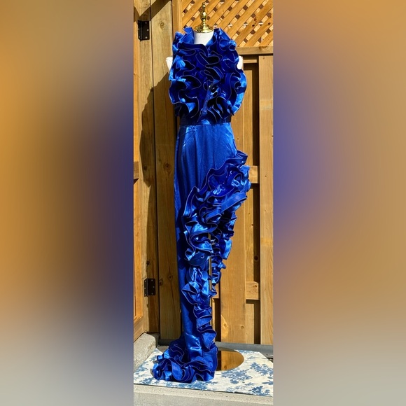 🆕 BRONX & BANCO 🧿 NWOT Aurora Cobalt Blue Gown, Sz M / US 6 - Picture 14 of 17